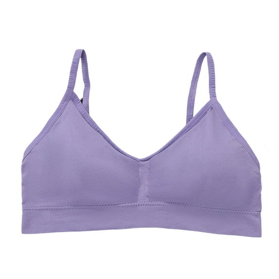 Amidoa Push-up Bras for Women Seamless Sports Purple Solid High Support Bralette Lingerie for Women XL