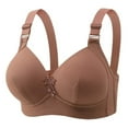 thumbnail image 1 of Amidoa Push-up Bras for Women Wire-Free Bronze Heavy Breast High Impact Bra Lingerie for Women 38, 1 of 3
