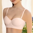 thumbnail image 1 of Amidoa Push-up Womens Bras Demi-Cup Seamless Pink Solid Bras Brasiers Women XL, 1 of 7