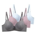 thumbnail image 1 of Amidoa Push-up Womens Bras Underwire T-Shirt Gray 3 Pcs Solid Bras Brasieres for Womens 95, 1 of 8