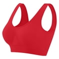 thumbnail image 1 of Amidoa Red Bras for Older Women Push-up Breathable Sport Solid Cutout Bandeau Lingerie for Women XXL, 1 of 2