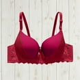 thumbnail image 1 of Amidoa Red Bras for Older Women Push-up Lace Underwire Embroidered Bras Brasiers Women XL, 1 of 3