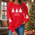 thumbnail image 1 of Amidoa Red Women's Sweatshirt Crewneck Long Sleeve Christmas Sweatshirts Pullover Graphic Clothing Tshirts for Women M, 1 of 6