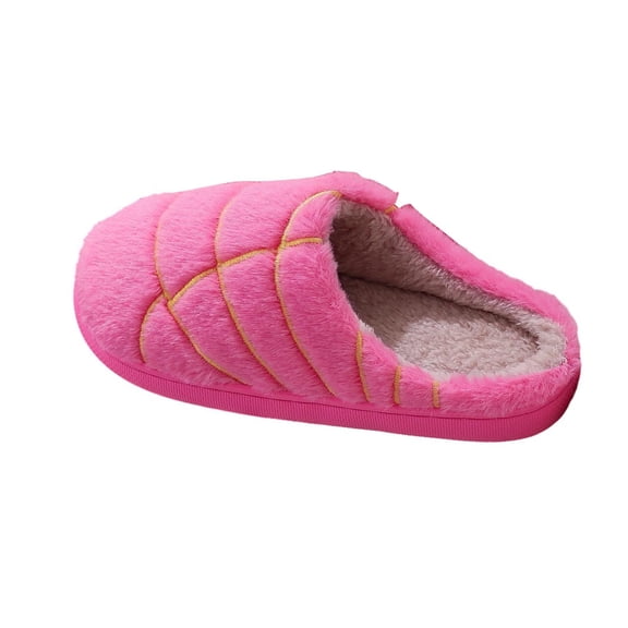 Amidoa Slipper Womens Valentines Furry Pink House Winter Cute Memory Foam Warm Slippers Womens Clogs 44