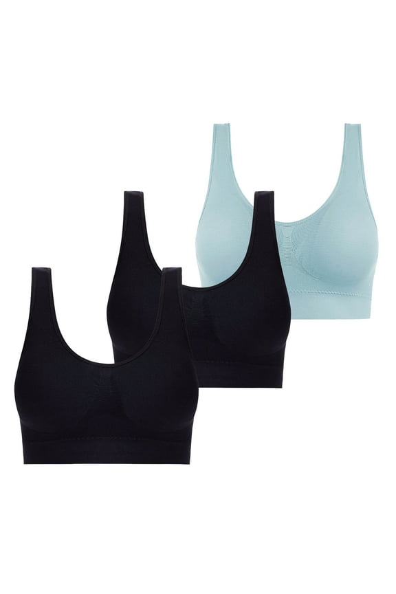 Smoothing Ladies Bras Wire-Free 3 Pcs Sports Bra Brasiers Women Plus S