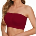 thumbnail image 1 of Amidoa Strapless Sports Bra for Women Plus Size Removable Cup Solid Bandeau Womens Bralettes L, 1 of 2