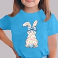 thumbnail image 1 of Amidoa Summer Girls Short Sleeve Graphic Crewneck Cute Easter Shirts Pullover Tees, 1 of 5