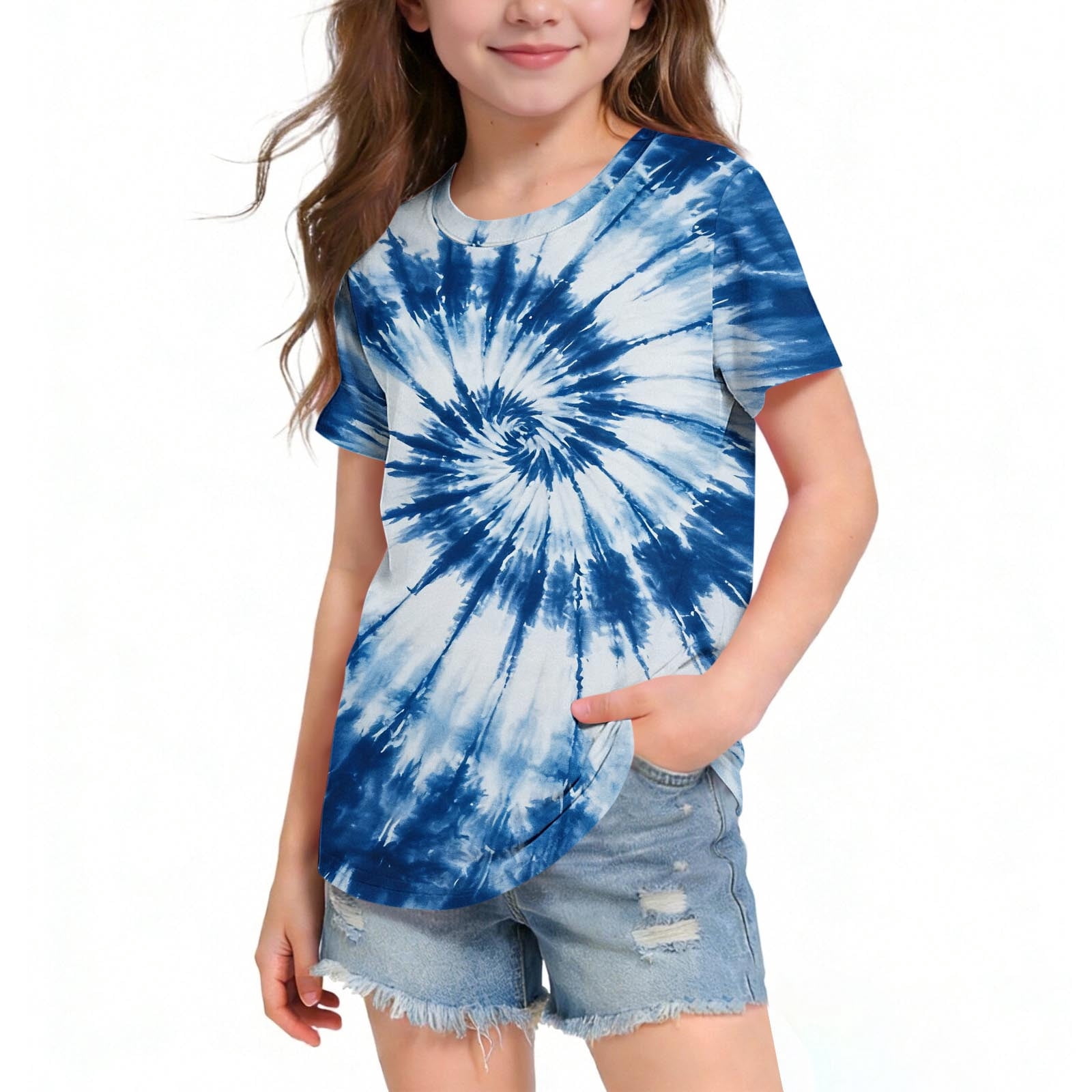Amidoa Summer Girls Short Sleeve Graphic Pullover Shirts T Shirts Girls ...