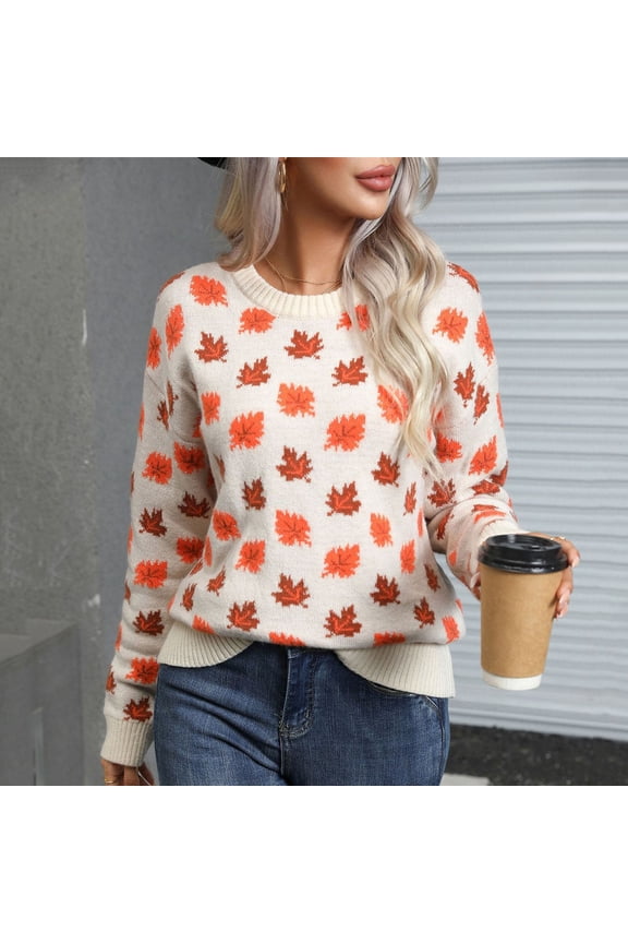 Sweater Tops for Women Chunky Long Sleeve Boho Beige Comfort Floral Winter Sweaters Womens Cardigans S