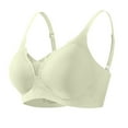 thumbnail image 1 of Amidoa T-Shirt Bras for Older Women Wire-Free Green Pullover Push-up Solid Bra Women's Lingerie L, 1 of 4