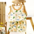 thumbnail image 1 of Amidoa Toddler Girls 2 Piece Outfits Summer Clothes Cute Graphic Tank Top and Casual Shorts Kids Clothing Sets Yellow Size 3T, 1 of 6