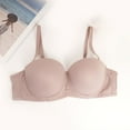 thumbnail image 1 of Amidoa Underwire Bras for Women Gray Push-up Demi-Cup Solid Bras Brasieres for Womens L, 1 of 6