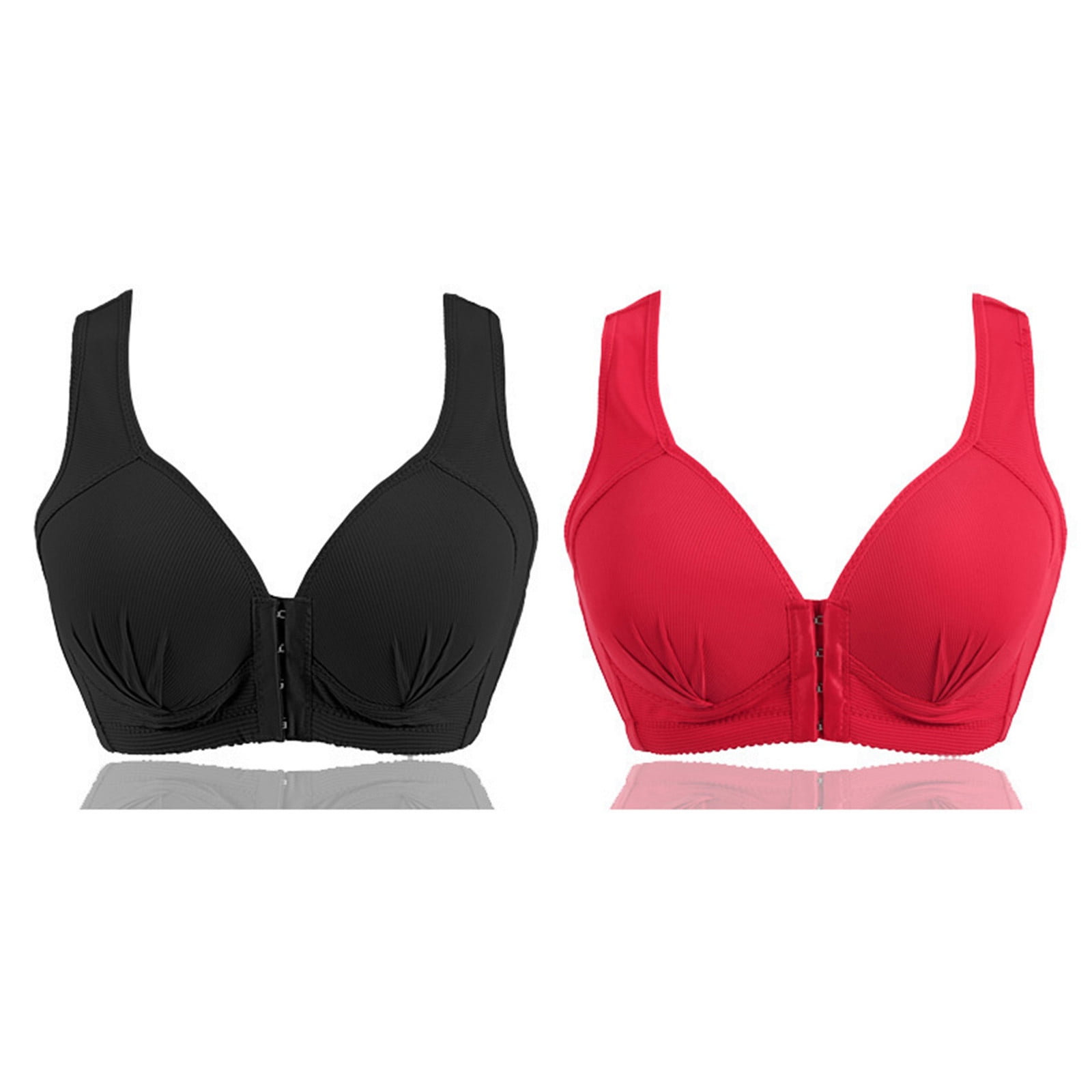 Amidoa Wireless Bras for Older Women FullFigure FrontClose Bras Plus