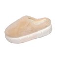 thumbnail image 1 of Amidoa Womans Slippers House Beige Bedroom Fuzzy Warm Memory Foam Winter Home Slippers Womens Flip Flops 36, 1 of 9