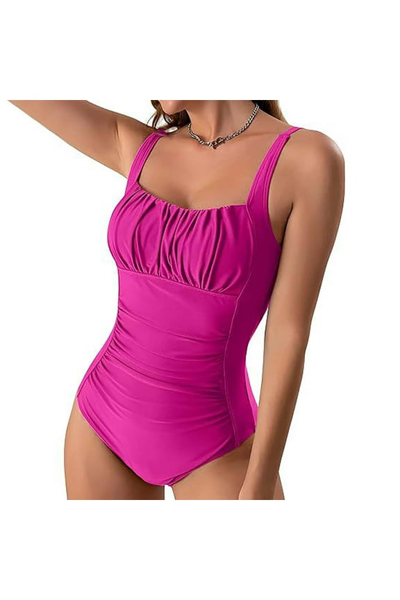Women Bikini Swimsuit Cheeky Ruffled One-Piece Strapy Bathing Suit Bikinis for Women 2024