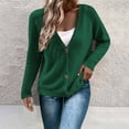 thumbnail image 1 of Amidoa Women's Sweaters Cardigan Green Long Sleeve Fleece Solid Fall Button up Loose Cardigans Women's Cardigans L, 1 of 7
