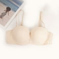 thumbnail image 1 of Amidoa Womens Bras Demi-Cup Push-up Beige Underwire Solid Bras Brasieres for Womens L, 1 of 6