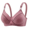 thumbnail image 1 of Amidoa Womens Bras No Underwire Cotton Red High Support Embroidered Bra Brasiers Women 36/80, 1 of 5