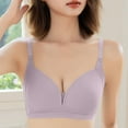 thumbnail image 1 of Amidoa Womens Bras Purple Wireless Push-up Seamless Solid Bra Women's Lingerie L, 1 of 5