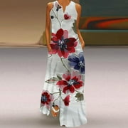 Amidoa Womens Dresses 2024 Spring Smocked Ruffled Polka Dot Sundress Ladies Dresses for Weddings