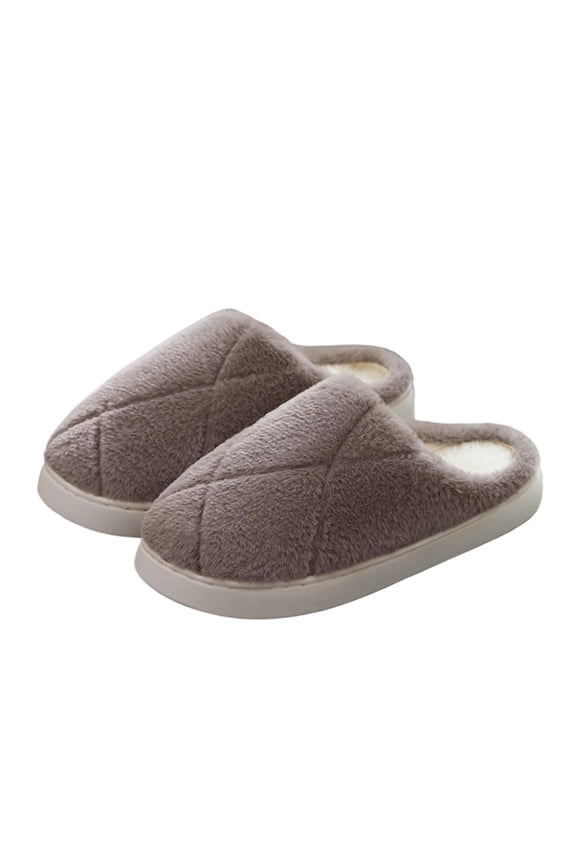 Womens Slippers Fuzzy Bronze House Winter Cute Bedroom Flat Comfortable Slippers Women Flip Flops 40