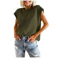 thumbnail image 1 of Amidoa Womens Sweaters Crochet Green Short Sleeve Oversized Light Fashion Solid Sweaters Womens Cardigan Sweaters L, 1 of 5