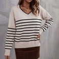 thumbnail image 1 of Amidoa Yellow Sweaters for Women V-Neck Workout Long Sleeve Workout Light Striped Sweaters Womens Sweaters Cardigan L, 1 of 8