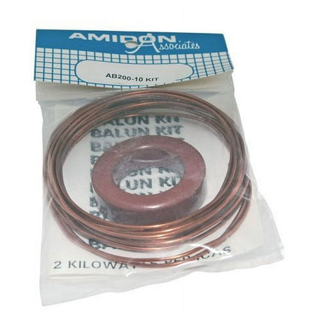 Amidon, AB-200-10 Antenna Balun Kit (T-200-2 core with 10 ft, 14G wire)