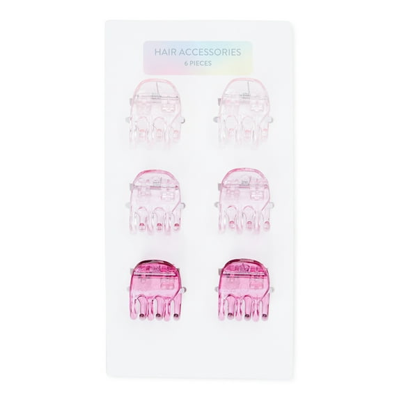 Amiee Lynn Women's Mini Claw Hair Clips, 6-Pack