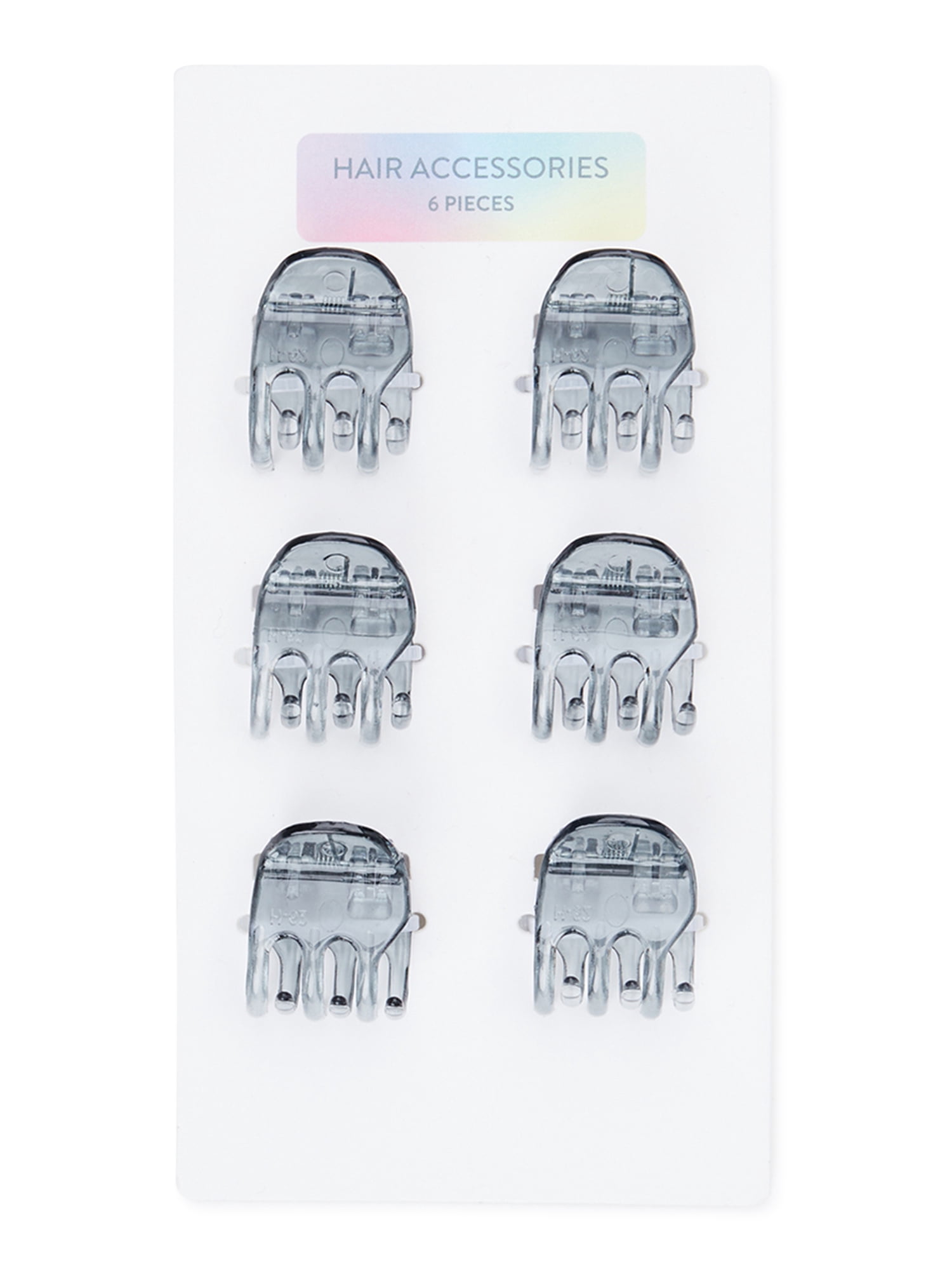  Amiee Lynn Women's Mini Claw Hair Clips, 6-Pack - Walmart.com Illustration 