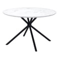 thumbnail image 1 of ZUO Amiens MDF Laminate Top with Marble Print Dining Table in White, 1 of 5