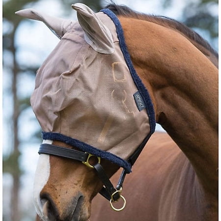 Amigo Fly Mask with Ears Pony Oatmeal/Navy