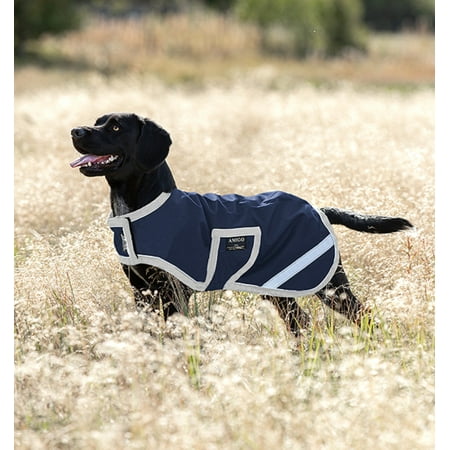 Amigo® Ripstop Waterproof Dog Blanket (XXS, Navy/Silver)