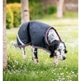 thumbnail image 1 of Amigo Ripstop Waterproof Dog Coat, Navy HW Print (Burgundy/White Trim), Size: XX-Small, 1 of 4
