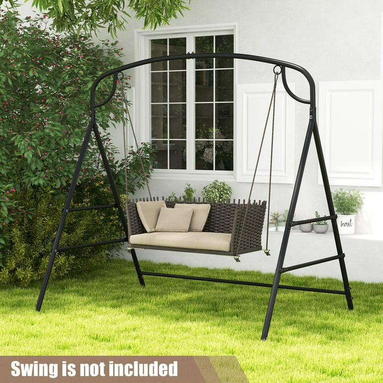 Amijoy Patio Metal Swing Stand Heavy-Duty A-Shaped Swing Frame w