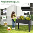 thumbnail image 1 of Amijoy Raised Garden Bed w/ Metal Legs, Low Height Elevated Gardening Container w/ Drainage Hole For Vegetables, Indoor Outdoor Planting Box, 1 of 7