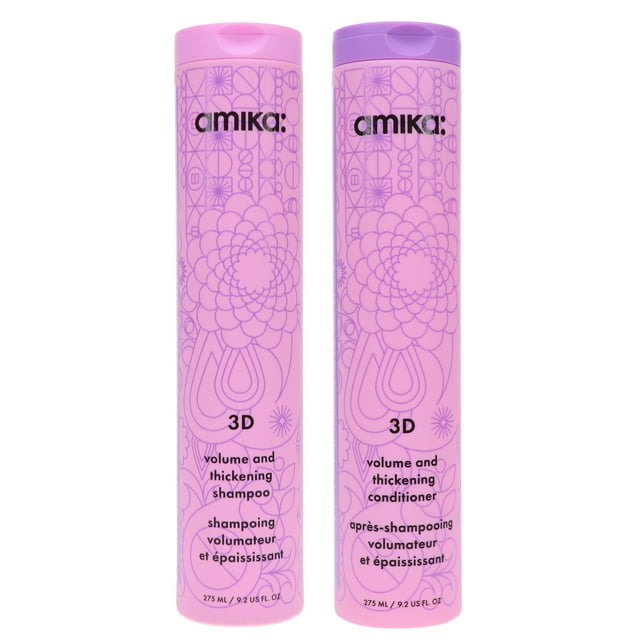 Amika 3D Volume Plus Thickening Shampoo 9.2 oz & Conditioner 9.2 oz