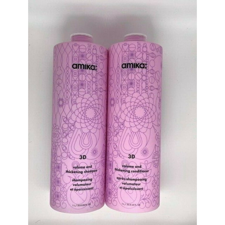 Amika 3D Hair Volume and Thickening Shampoo & Conditioner 33.8 oz