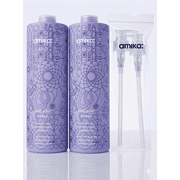 Amika Bust Your Brass Shampoo and Conditioner 33.8 FL. OZ Set with Pump
