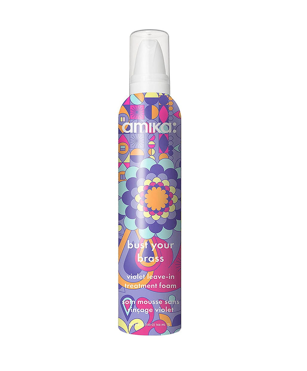みっちゃん【即日発送】LHALA Foam 300ml ハケ2本プレゼント Amika Bust Your Brass Violet Leave-In Treatment Foam 5.3 oz