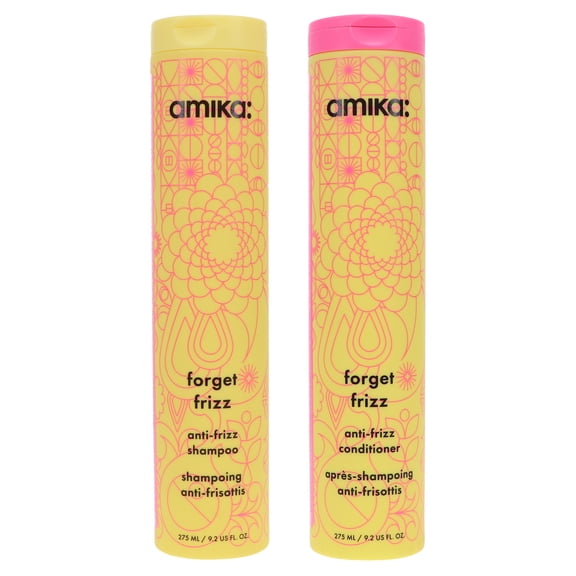 Amika Forget Frizz Anti-Frizz Shampoo 9.2 oz & Conditioner 9.2 oz Combo Pack