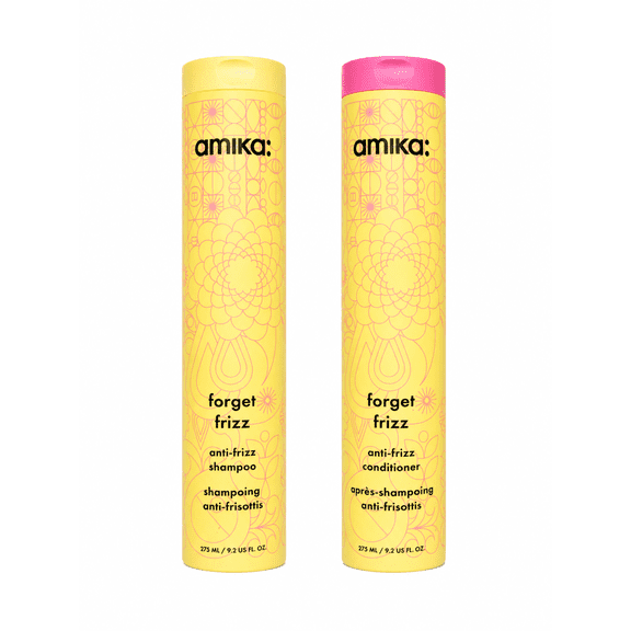 Amika Forget Frizz Shampoo and Conditioner 9.2oz Set