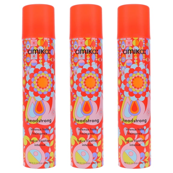 Amika Headstrong Intense Hold Hairspray 8.2 oz 3 Pack