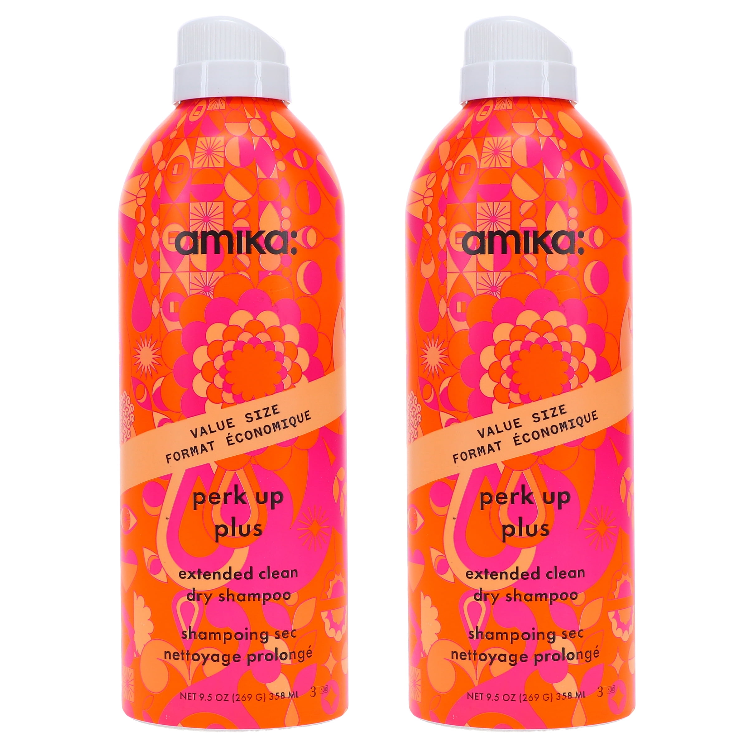 Amika Perk Up Plus Extended Clean Dry Shampoo 9.5 oz 2 Pack