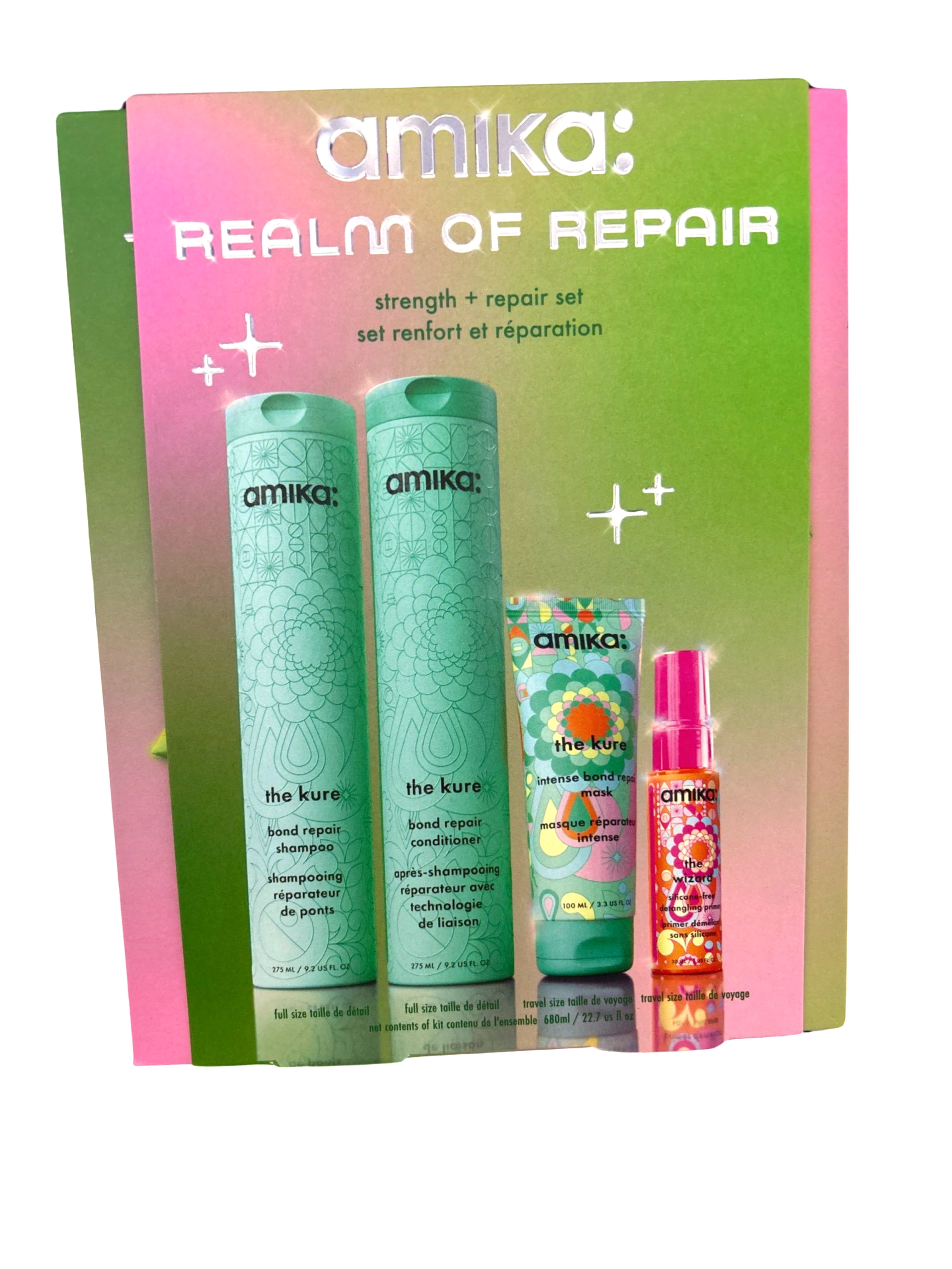 Amika Realm Of Repair Kit The Kure Shampoo 9.2oz The Kure Conditioner