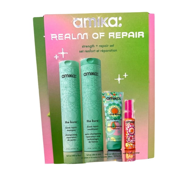 Amika Nourishing Realm Of Repair Kit Kure Shampoo & Conditioner 9.2oz