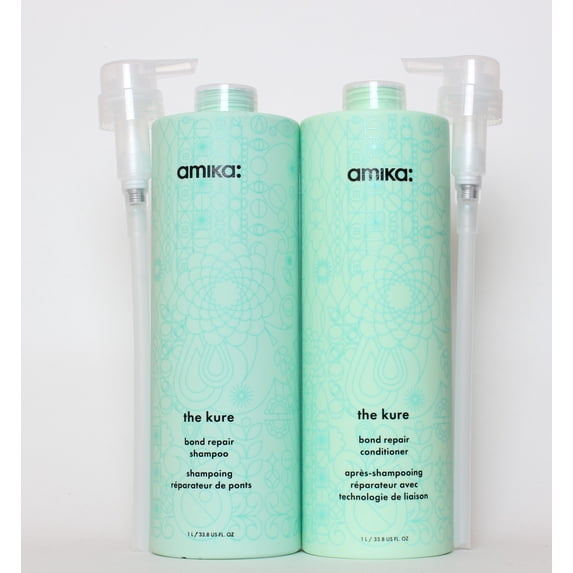 Amika The Kure Bond Repair Shampoo & Conditioner 33.8oz With Pumps