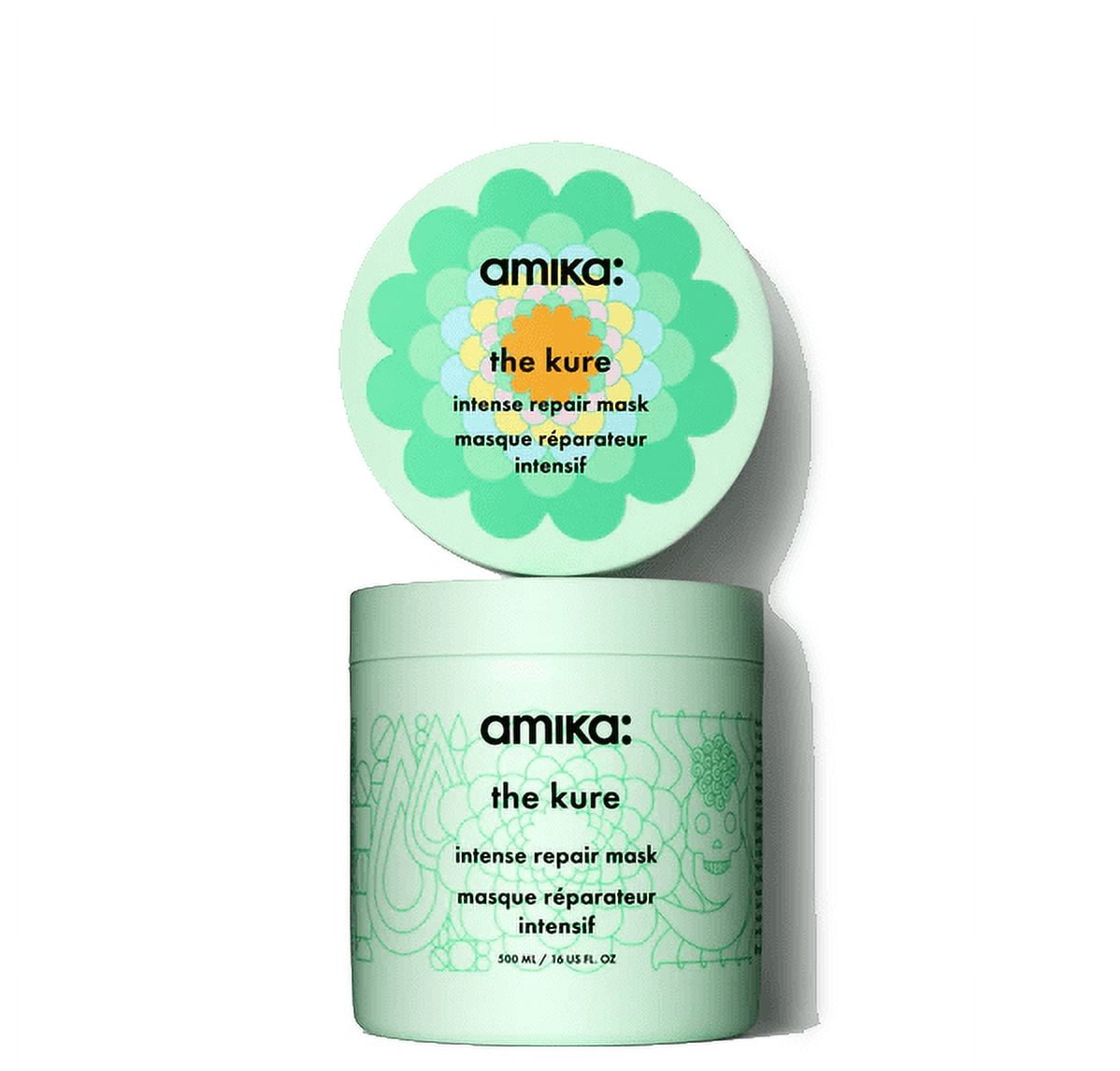 Amika The Kure Intense Repair Hair Face Mask 16.9 Oz / 500 Ml