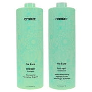 Amika The Kure Repair Shampoo 33.8 oz & amp؛ بلسم 33.8 أوقية كومبو باك