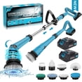 thumbnail image 1 of Amiluo Electric Spin Scrubber, 1500 RPM Cordless Bathroom Cleaning Brush with 4000 mAh Large Battery, 8 Replaceable Heads, Extension Handle & Display, Power Scrubber for Shower/Floor/Tub, 1 of 9